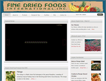Tablet Screenshot of finedriedfoods.com